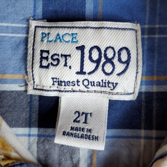 The Children's Place Plaid Button Down Shirt 2T - Picture 2 of 5